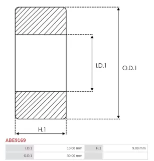 Palier CARGO 140080 pour 142296, 333107, KOYO 6200ZZCM, NIKKO 1-0454-62007, NISSAN 29222-41H00, NTN 6200ZZ/5K, SKF 62002Z