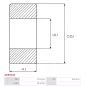 Palier CARGO 140080 pour 142296, 333107, KOYO 6200ZZCM, NIKKO 1-0454-62007, NISSAN 29222-41H00, NTN 6200ZZ/5K, SKF 62002Z