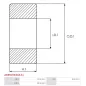 Palier AS-PL UD41772ABE pour HITACHI LR225412T, LR225413E, LR225413S, LR225413T, LR225414