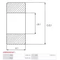 Paliers AS-PL UD12690ABE(SKF) pour UD19485ABE(SKF), UD19501ABE(SKF), BOSCH 1900900303, 1900900314, 1900905269, 1900905279