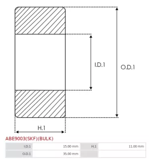 Paliers AS-PL UD12690ABE(SKF), BOSCH 1900900303, 1900900314