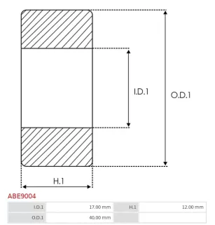 Palier BOSCH 1120905013 pour 1120905041, 1120905044, 1120905045, 1120905050, 1120905051, 1120905060, 1120905063, 1120905064