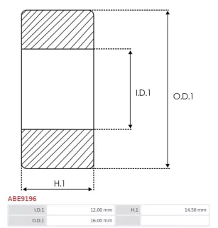 Palier AS-PL UD41459ABE, ELECTROLOG BEA1215A pour DENSO 428000-4920, 4280000660, 4280004810