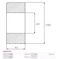 Palier AS-PL 62/28RS pour UD30283ABE, UD41665ABE, CARGO 142021, NTN 62/28LLU/5K, BEARING SIZE 28/58X16, ELECTROLOG BEA5381LLU