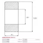 Palier CARGO 141107, FORD F50W-10A304-AA, NSK 6203A4T85LDD18BNC01, 6203DDG1, 6203DG18B, HABS2, ELECTROLOG BEA6203TT