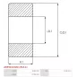 Palier AS-PL UD13196ABE(NSK) pour UD19519ABE(NSK), CARGO 141103, NISSAN 23120-0M000, NSK CXB1050D, CXB1050T1XDDCG19E