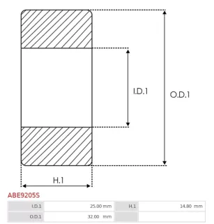 Palier AS-PL UD44078ABE, BOSCH 1000917020, CARGO 335319, IKA 8.4078.0, INA F-571073.01, VW 03G911155, 03G911255A, 03G911255AB