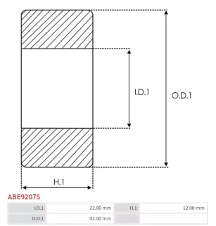 Palier AS-PL UD42293ABE, SKF BB1-0451, ELECTROLOG BEA0000 pour VALEO 438259, 458419, ESW20ER121, ESW20ER123