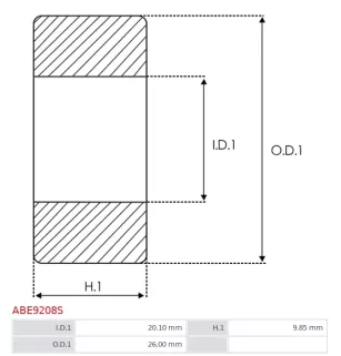 Palier AS-PL UD42294ABE, INA HK2010, SKF UD19504ABE(SKF), ELECTROLOG BEA1619