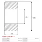 Palier AS-PL UD03364ABE, NSK 6904ZZC3, 6904ZZCM, DNS7S5, NTN 6904Z, 6904ZZC3/5K, BEARING SIZE 20/37X9, ELECTROLOG BEA6904ZZ