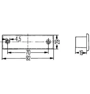 Feu eclaireur de plaque Hella 2KA 004 331-061