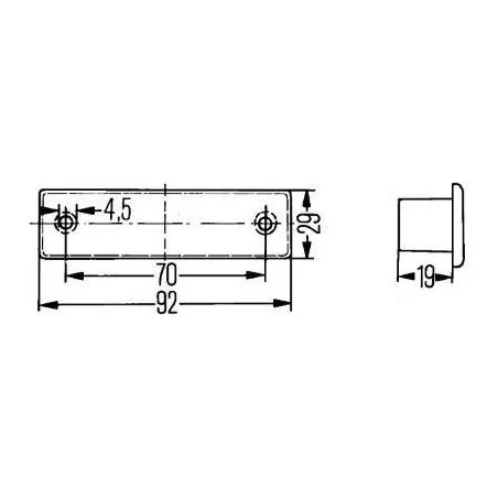 Feu eclaireur de plaque Hella 2KA 004 331-061