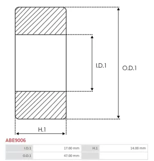 Paliers AS-PL UD12693ABE(SKF), BOSCH 1120905001, 1120905004