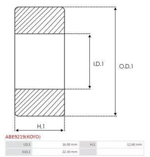 Palier AS-PL UD17283ABE(KOYO), KOYO BH-108