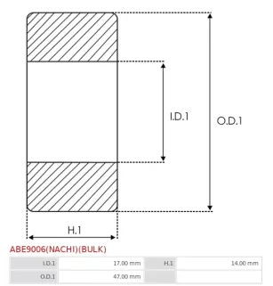 Palier BOSCH 1120905001 pour 1120905004, 1120905021, 1120905037, 1120905039, 1120905046, 1120905047, 1120905052, 1120905061