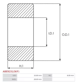 Palier AS-PL UD19502ABE(SKF), SKF 16100-2Z, ELECTROLOG BEA1610