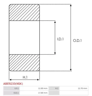 Palier AS-PL UD19511ABE(NSK), NSK DB501207