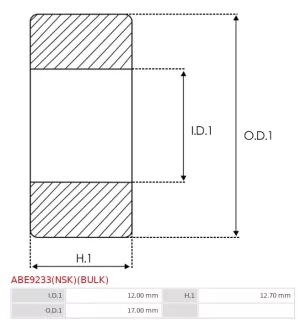 Palier AS-PL UD19511ABE(NSK), NSK DB501207