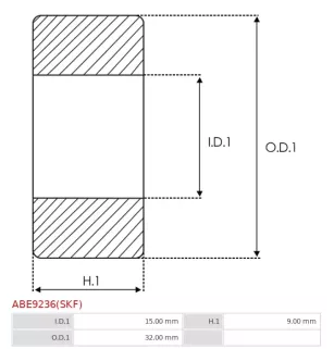 Palier AS-PL UD03608(SKF)ABE, BOSCH 1900905122, CARGO 140284