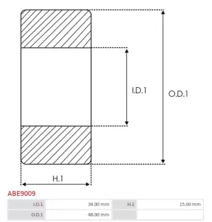 Palier AS-PL UD11404ABE, BOSCH 2000910005, CARGO 140198, IKA 8.8693.0, INA F-203215, F-91916, RH-L091N, PRESTOLITE 860828