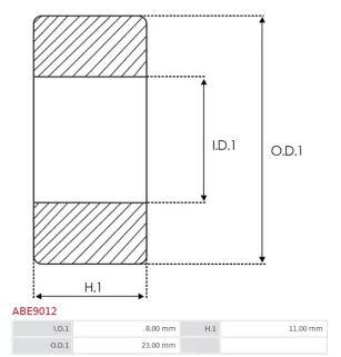 Paliers CARGO 140232, IKA 8.8690.0, MITSUBISHI MD611150, S930P17901, S930P17970, NSK B8-79, B8-79D, ASHDOWN INGRAM BEX6015