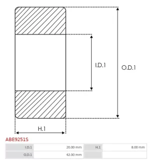 Palier AS-PL UD42258ABE pour MITSUBISHI M008T75971, M8T75971, AS-PL S5146