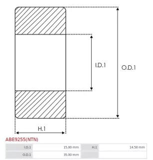 Palier AS-PL UD05338(NTN)ABE, NTN XAB42278S04, VALEO 2626120, BEARING SIZE 15/35X14.5