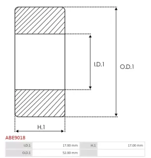 Palier AS-PL UD13401ABE, BOSCH 1120905012, 1120905017, 1120905036, 1120905048, 1120905049, 1120905054, 1120905055, 1120905062