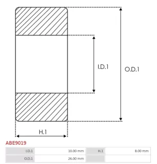 Palier AS-PL UD03020ABE, CARGO 140271, 142277, 333099, DELCO 1989646, DENSO 949100-2760, FAG 60002RSRC3, 6000C2HRS