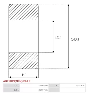 Palier AS-PL UD03020ABE, CARGO 140271, 142277, 333099, DELCO 1989646