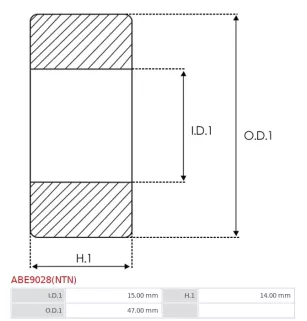 Palier CARGO 140420, IKA 8.8536.0, MITSUBISHI S5930R63070, 2310025V10, 2310031P10, 2310080G14, 2310080G15, 2310080G16