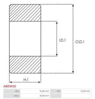 Palier CARGO 140434 pour 1012117310, HITACHI 6202NCDG, 1012119520, IKA 8.8135.0, MITSUBISHI S930P18301, 1022110860