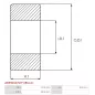 Palier AS-PL UD03011ABE, BOSCH 1900905141, CARGO 140077, FAG 6001-C-2HRS, 0120300532, 0120300533, HITACHI 2130-2302