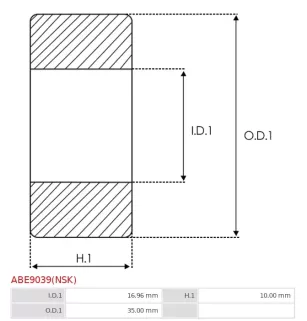 AS-PL UD19522ABE (NSK), Fracht 141071, IKA 8.8333.0