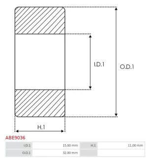 Palier CARGO 140441, DENSO 949100-3170, 1002111410, 1002111411, 1002111420, KOYO 949100-317, NSK B15-70D, 1002111520