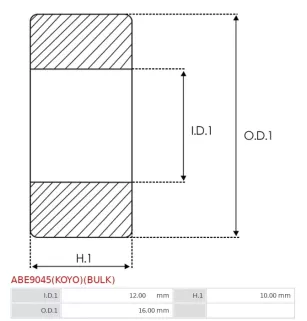 Palier AS-PL UD14520ABE, BOSCH 9001140384, CARGO 140190, 0001107101, DAF 584929, DELCO 9440923, FIAT 7586521, FORD C6VF11135A