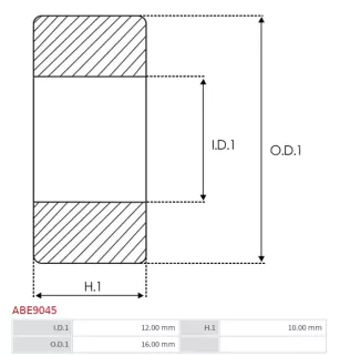 Palier AS-PL UD14520ABE, BOSCH 9001140384, CARGO 140190, 0001107101, DAF 584929, DELCO 9440923, FIAT 7586521, FORD C6VF11135A