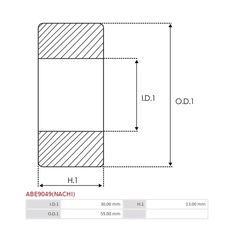 Palier AS-PL UD19470ABE(NACHI), BOSCH 6033AC5029, CARGO 140283, 0001241006, 0001241007, FAG 60062RSRC3, HITACHI 2114-85502