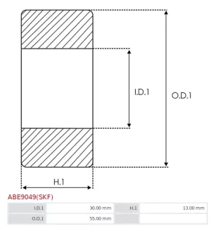 Palier 0R, AS-PL UD03023ABE, BOSCH 6033AC5029, CARGO 140283, 140283P, 140886, FAG 60062RSRC3, HITACHI 2114-85502, IKA 8.8216.0