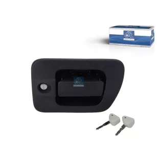 Poignée de porte, gauche, avec cylindre de serrure et clé pour Iveco Stralis	- 5 0425 4457 S1