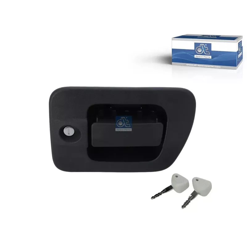 Poignée de porte, gauche, avec cylindre de serrure et clé pour Iveco Stralis	- 5 0425 4457 S1