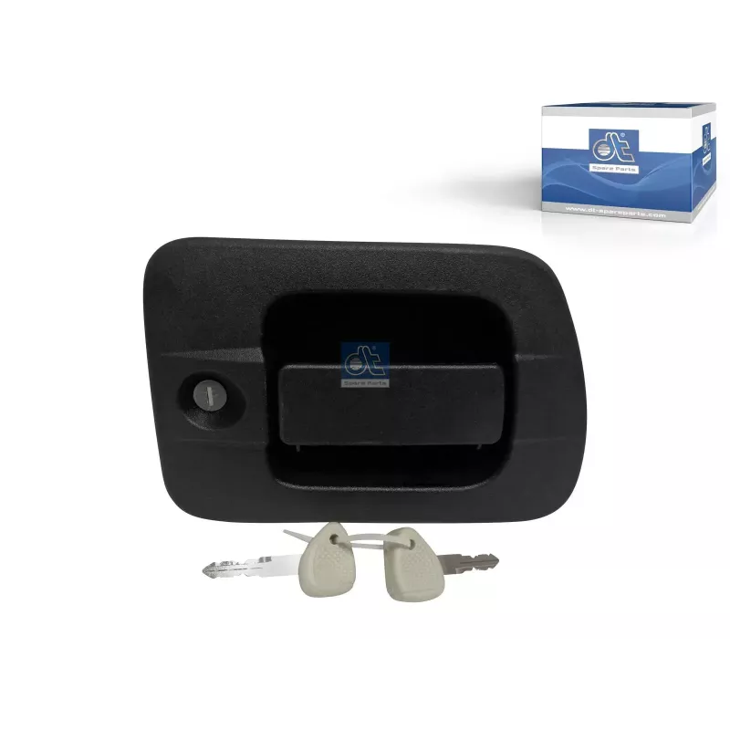 Poignée de porte, droite, avec cylindre de serrure et clé pour Iveco S