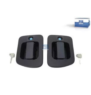 Kit de poignées de porte, avec cylindre de serrure et clé pour Iveco S