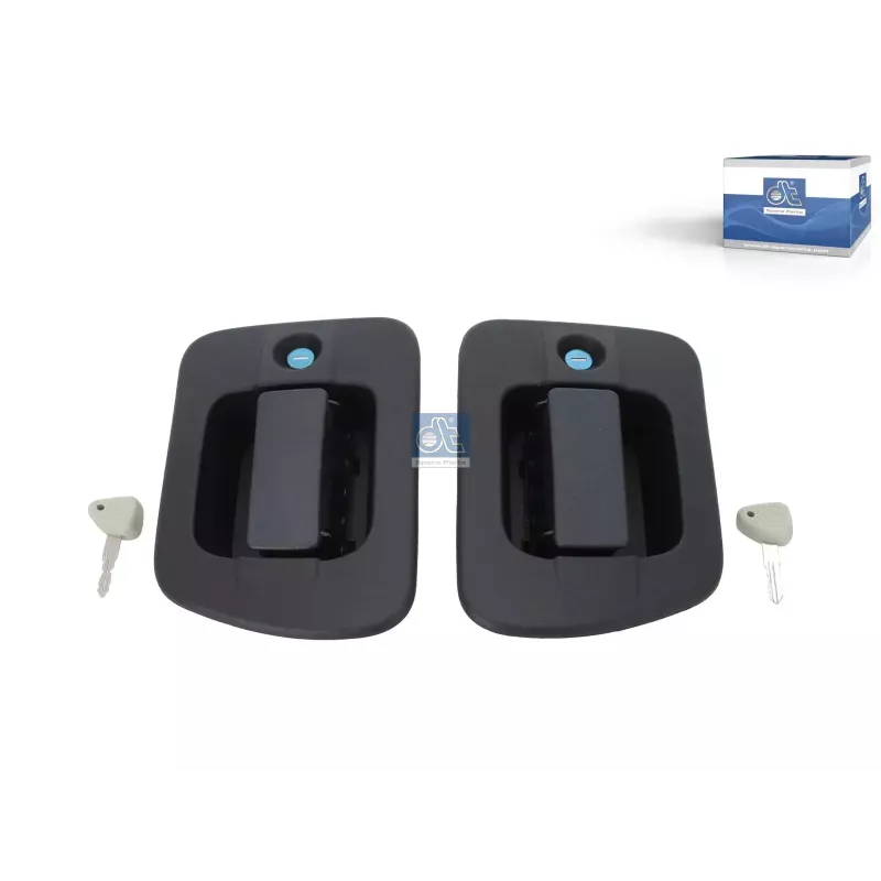 Kit de poignées de porte, avec cylindre de serrure et clé pour Iveco S