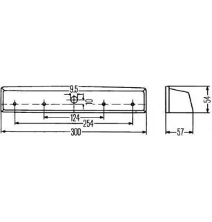 Feu éclaireur de plaque Hella 2KA 001 622-001