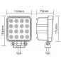 Faro da lavoro quadrato 16 LED - 4000 Lumen - 10/30 volt - L 110 x H 164 x Spessore 72mm - IP67