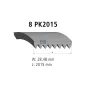 Courroie multi-nervures, 8 PK, L: 2015 mm, W: 28.5 mm, 8PK2015 Pour Scania 4-Serie Bus, 4-Serie, F, K, N-Serie, P96