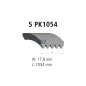 Courroie multi-nervures, 5 PK, L: 1054 mm, W: 17.8 mm, 5PK1054 Pour Citroën Jumper - Fiat Ducato - Peugeot Boxer - 07646849.