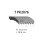 Courroie multi-nervures, 7 PK, L: 2876 mm, W: 24.9 mm, 7PK2876 Pour Ford Transit - 1099893 - 1129182 - YC1E-6C301-BB.