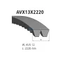 Courroie trapézoïdale composite, L: 2220 mm, W: 13 mm, AVX13X2220, 2 belts Pour Volvo B12 - 9523857 - ZG.02363-0008